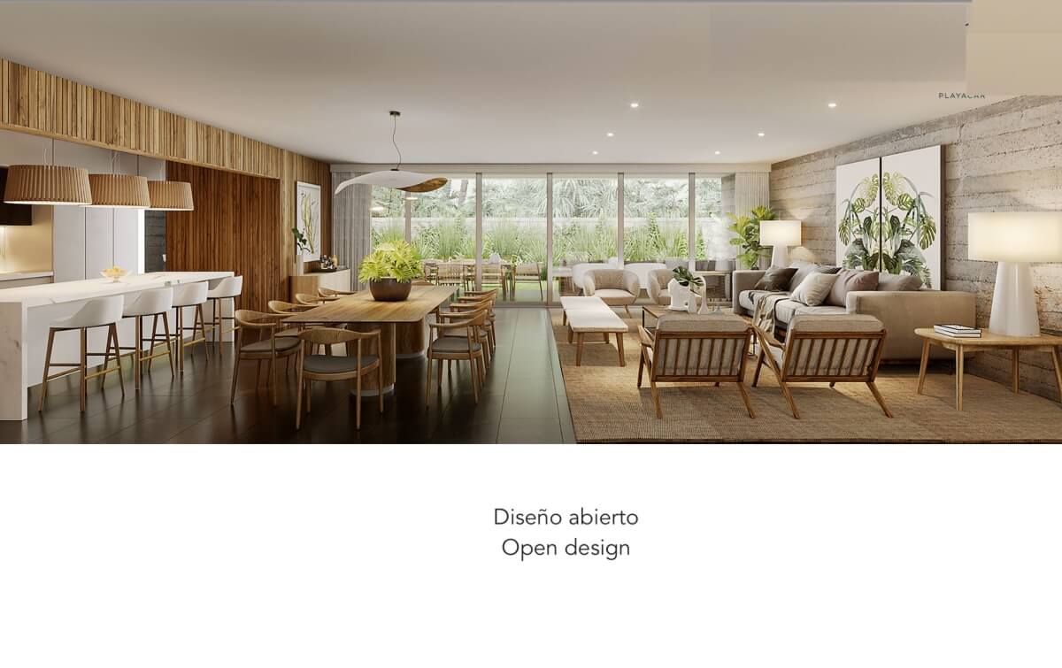 Beachfront condo with private pool, golf course, beach club, relaxing areas with hammocks, Corasol, for sale Playa del Carmen.