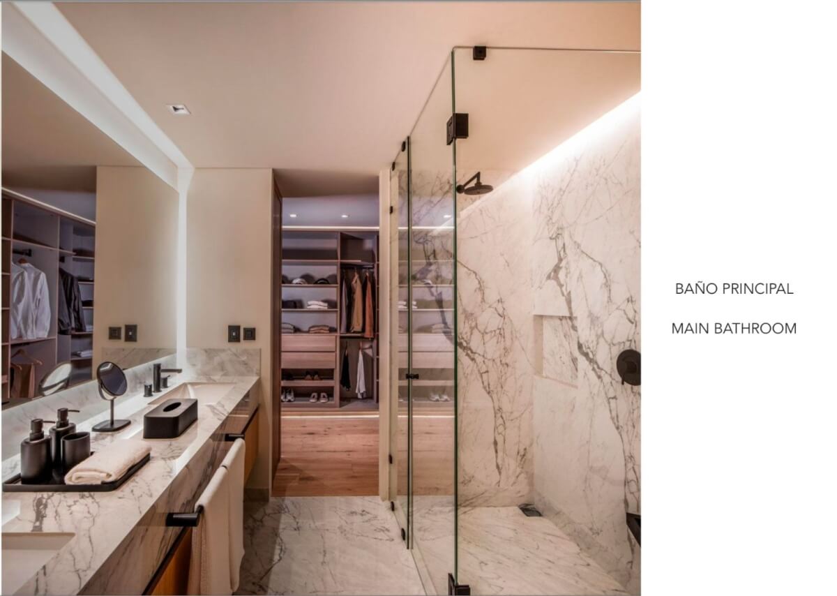 Condominio con terraza, sala de TV, cuarto de servicio con ba&ntilde;o, alberca, gimnasio, business center, cigar bar, juice bar y mas, en preconst