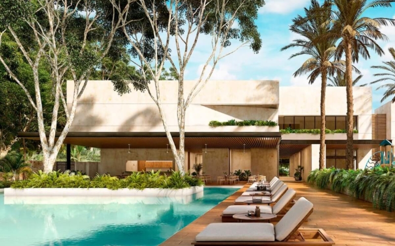 Terreno de 1.042 m2 en residencial con alberca, canchas deportivas, pet park, juegos, spa, y mucho mas amenidades en venta Zona Norte de Mer