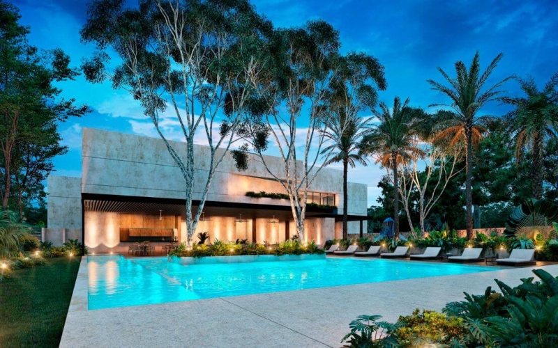 Land of 1,042 m2 in a gated community with swimming pool, sports fields, pet park, games, spa, and much more amenities for sale in the North