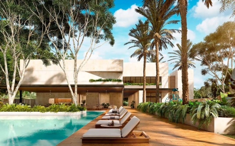 Land of 1,075 m2 i in a gated community with swimming pool, sports fields, pet park, games, spa, and much more amenities for sale in the Nor