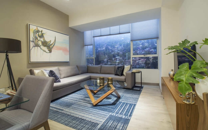 Double heigh apartment, Pet friendy, heated pool, cafeteria, sky lounge, playground for children, pre-construction for sale San Angel Mexico