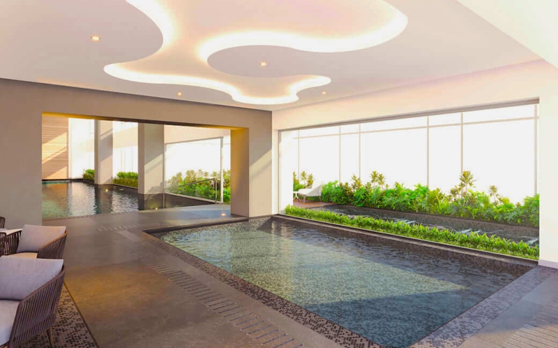 Condo with heated pool, cafeteria, sky lounge, playground for children, pet friendly, green areas, pre-construction for sale San Angel Mexic