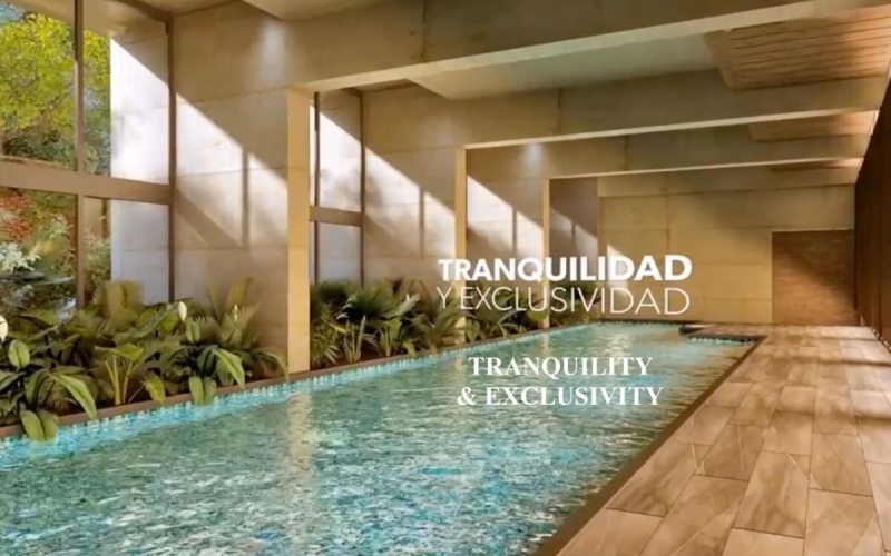 Condominium with 5m2 balcony, swimming lane, gym, playground, green areas, pre-construction, for sale in Santa Fe, Mexico City.