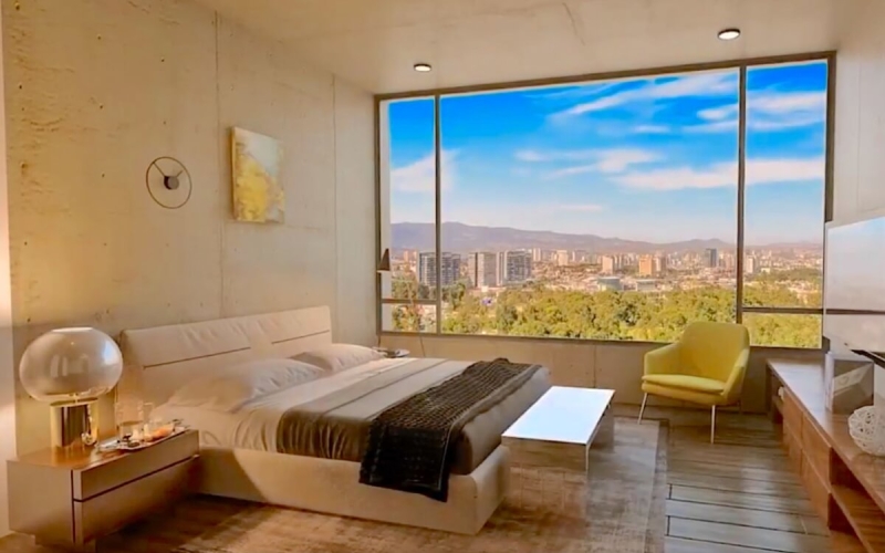 Condo with terrace and garden, 4 parking spaces, swimming pool with swimming lane, gym, playground, green areas, for sale in Santa Fe, Mexic