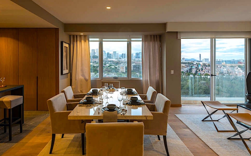 167 m2 condo with private forest, concierge, gym, spa, semi-Olympic pool, cyclo room, and more, outdoor amenities, for sale, Santa Fe, Mexic