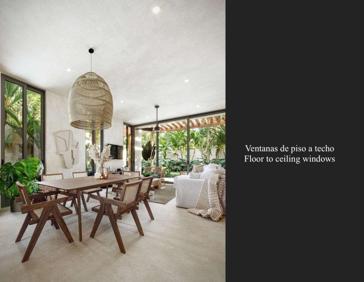 Luxury villa with pool, jacuzzi, and terrace for sale in Tulum.