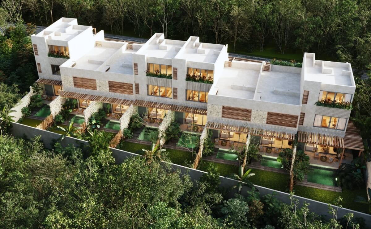 Luxury villa with pool, jacuzzi, and terrace for sale in Tulum.