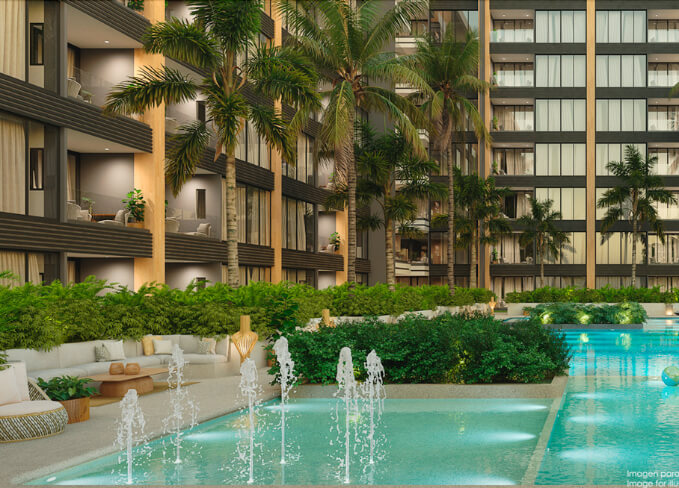 Condominium with pool, Kids Club, spinning, for sale, Luis Donaldo Colosio, Canc&uacute;n.