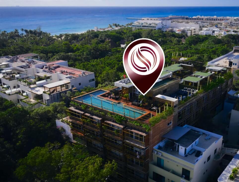 Departamento con terraza, vista al campo de golf, en venta Playa del Carmen.