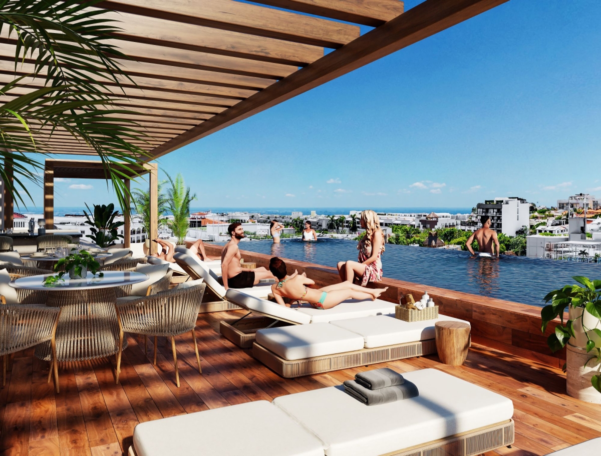 Apartment with Terrace and Private Garden, for Sale, Playacar, Playa del Carmen