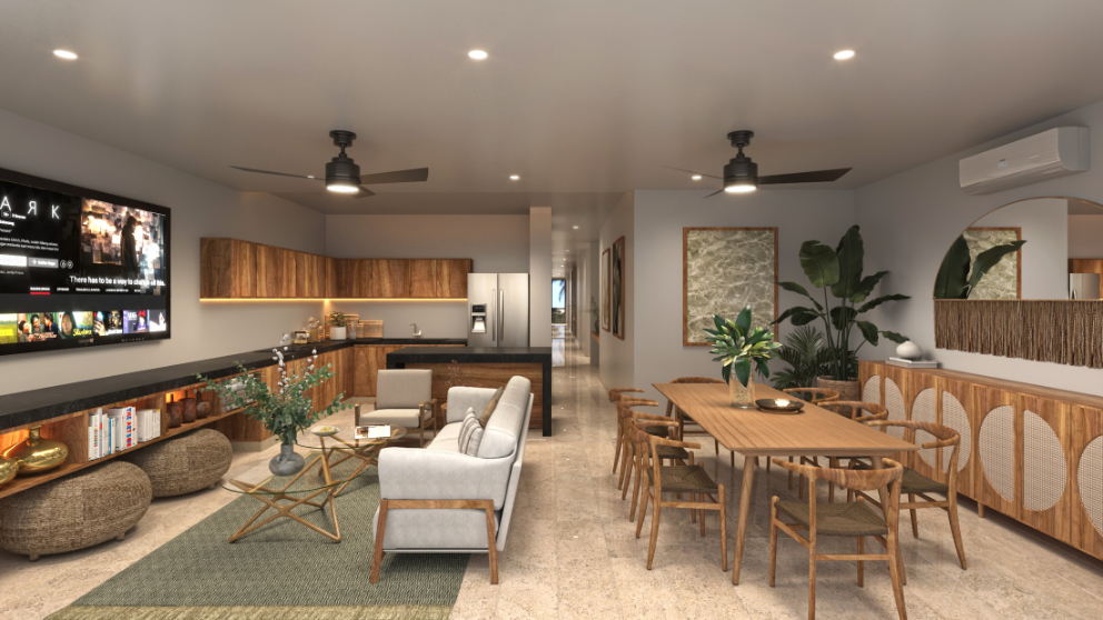 Penthouse con alberca privada, beach bar, en venta, San Benito, Yucat&aacute;n