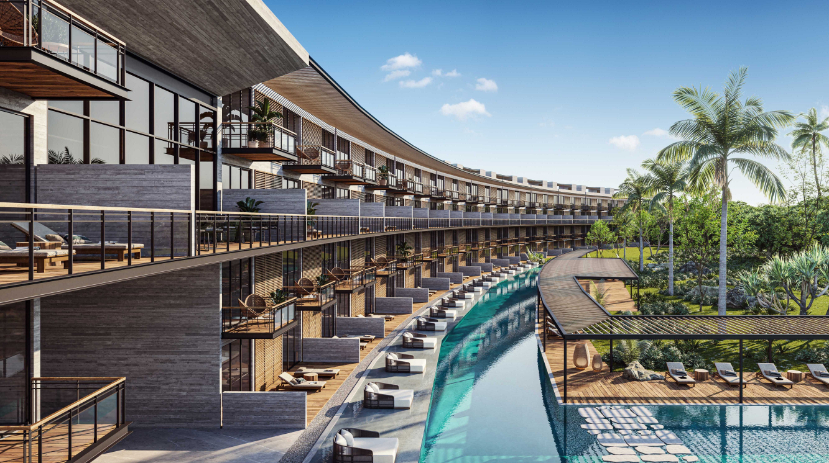 Penthouse 350 meters from the beach, ocean view pool, art gallery, unique design, roof garden with jacuzzi, for sale in Playa del Carmen.