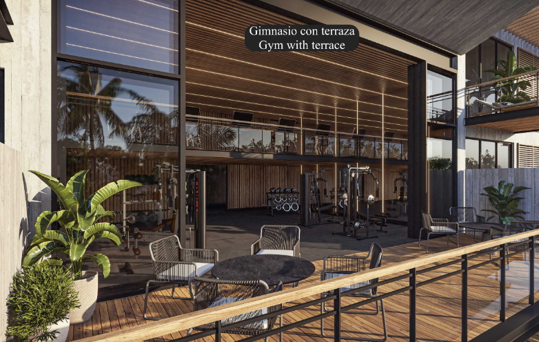 Beachfront condo, ground floor. spa, beach club, gym, for sale in Playa del Carmen.