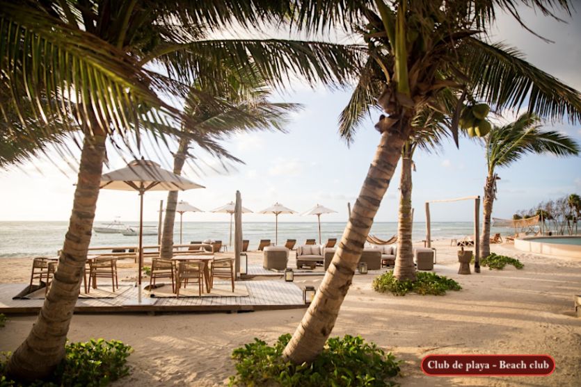 Beachfront condo, ground floor. spa, beach club, gym, for sale in Playa del Carmen.