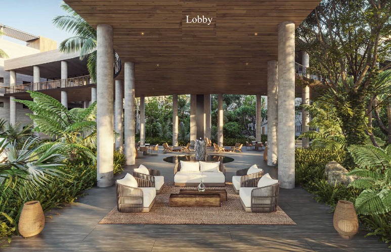 Golf course condominium, with clubhouse, cenotes, beach club, recreational parks, pre-construction for sale Playa del Carmen.