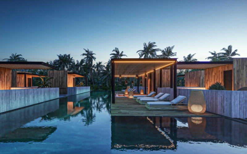 Double height apartment, luxury finishes, with beach club, golf course, more than 20 amenities, for sale, Corasol, Playa del Carmen, pre-con