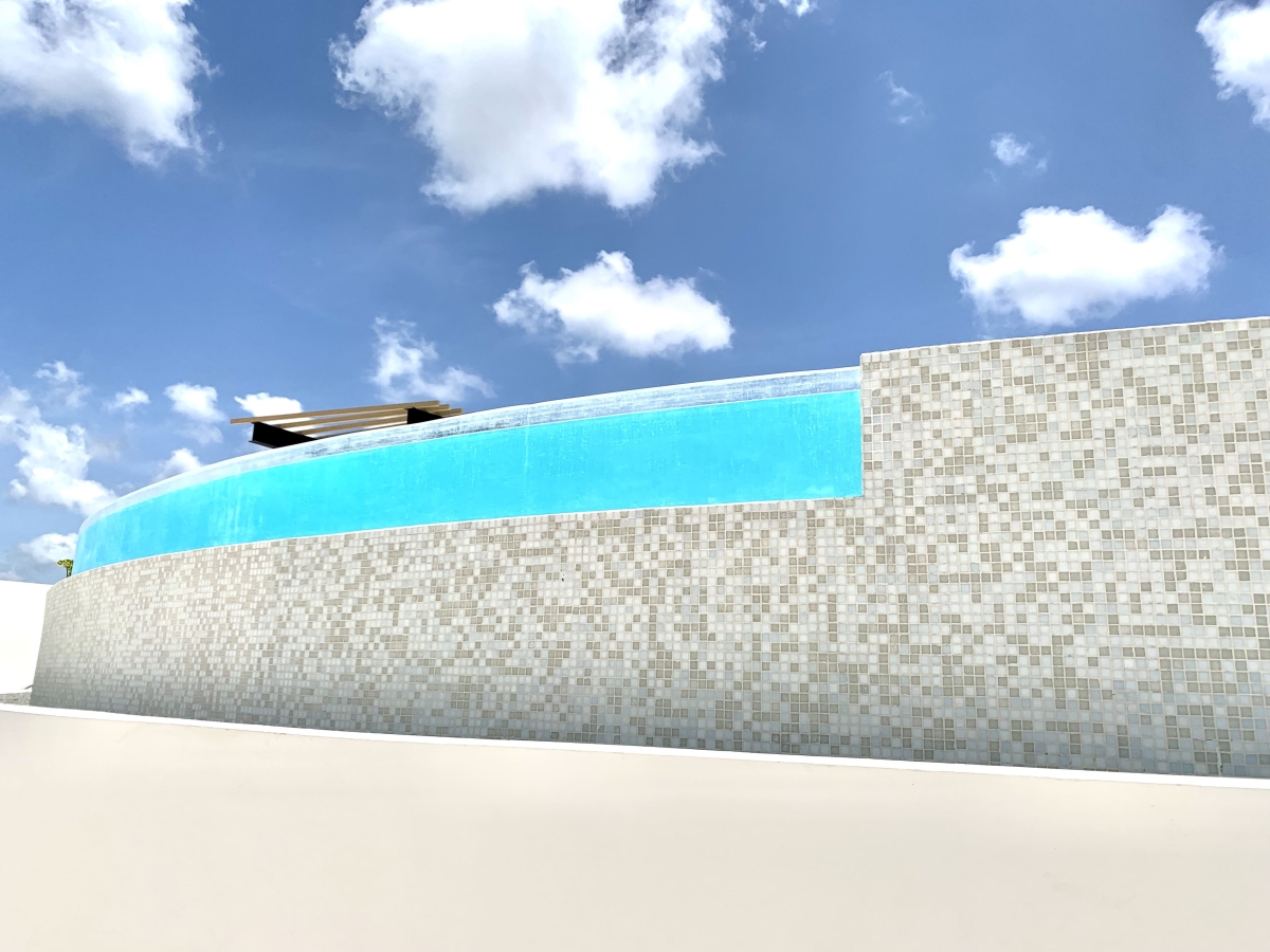 Departamento con alberca privada y terraza envolvente 180 grados, bioarquitectura, alberca salina, coworking, jardin zen, paneles solares,