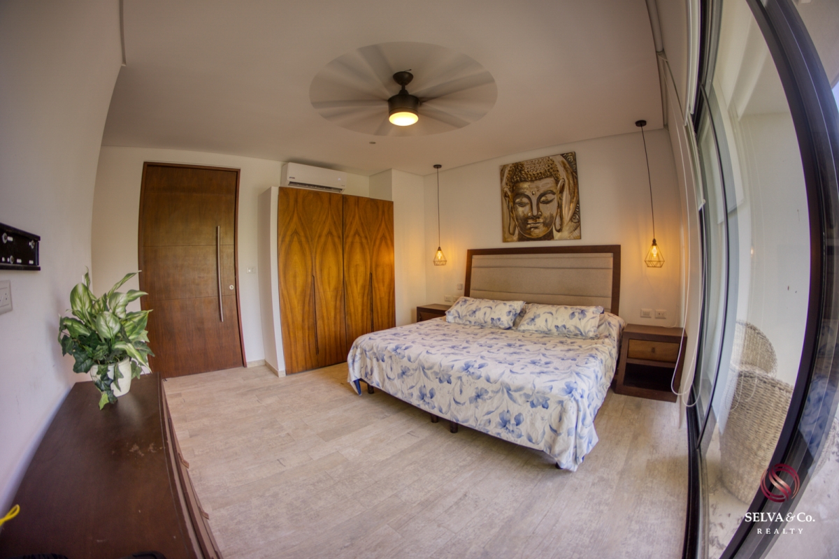 Departamento con alberca privada y terraza envolvente 180 grados, bioarquitectura, alberca salina, coworking, jardin zen, paneles solares,