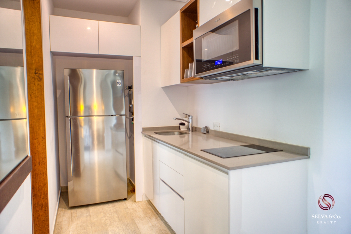 Departamento con alberca privada y terraza envolvente 180 grados, bioarquitectura, alberca salina, coworking, jardin zen, paneles solares,