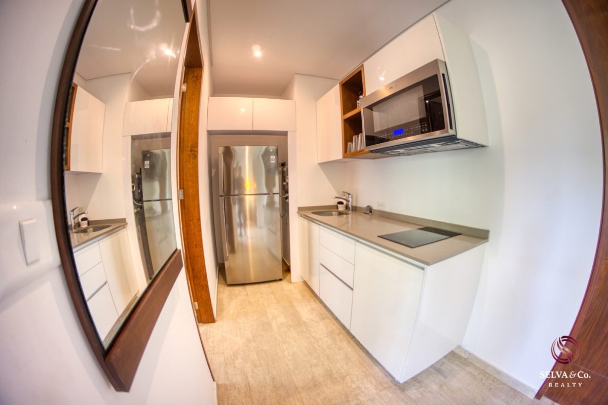 Departamento con alberca privada y terraza envolvente 180 grados, bioarquitectura, alberca salina, coworking, jardin zen, paneles solares,