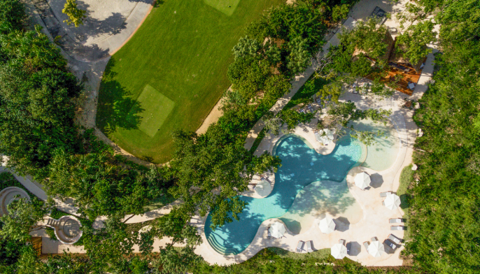 Apartment in Playacar, with 4 pools, playground for children, Pet zone, gym, clubhouse, restaurant, terrace bar, concierge and more, for sal