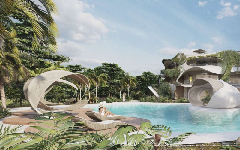 Penthouse with unique design, plunge pool, fire pit, 150 m2 terrace, 2 terraces, spa, restaurant, art gallery, luxury hotel, for sale Tulum