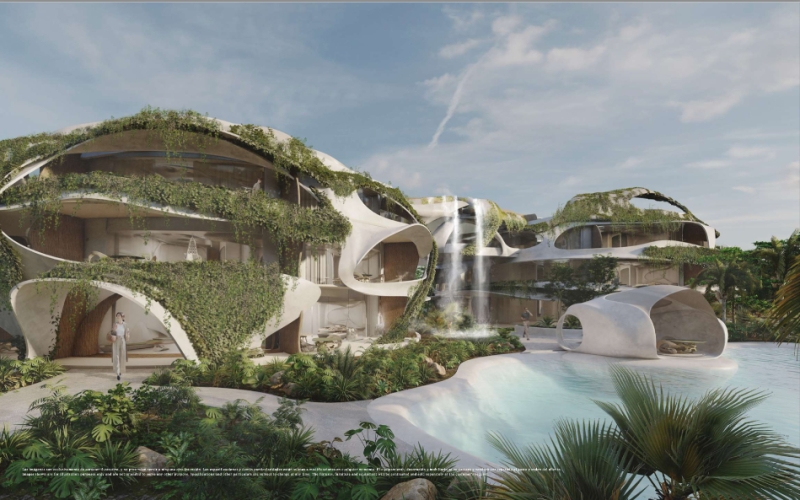 Apartamento con dise&ntilde;o &uacute;nico, terraza de 40 m2, spa, restaurante, galer&iacute;a de arte, hotel de lujo, en venta Zona hotelera Tulum