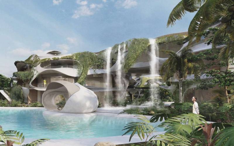 live in a sculpture, iconic design, 50 m2 terrace, spa, restaurant, art gallery, luxury hotel, for sale Tulum Hotel Zone