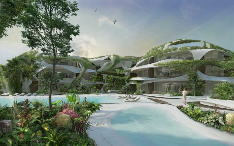 Luxury condo with iconic design, 90 m2 terrace, spa, restaurant, art gallery, luxury hotel, for sale Tulum Hotel Zone