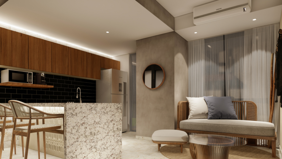 Luxury studio surrounded by green areas for sale in Tulum