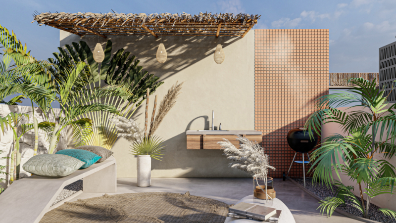 Luxury studio surrounded by green areas for sale in Tulum