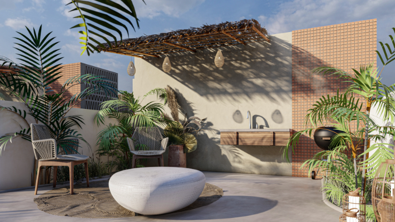 Luxury studio surrounded by green areas for sale in Tulum