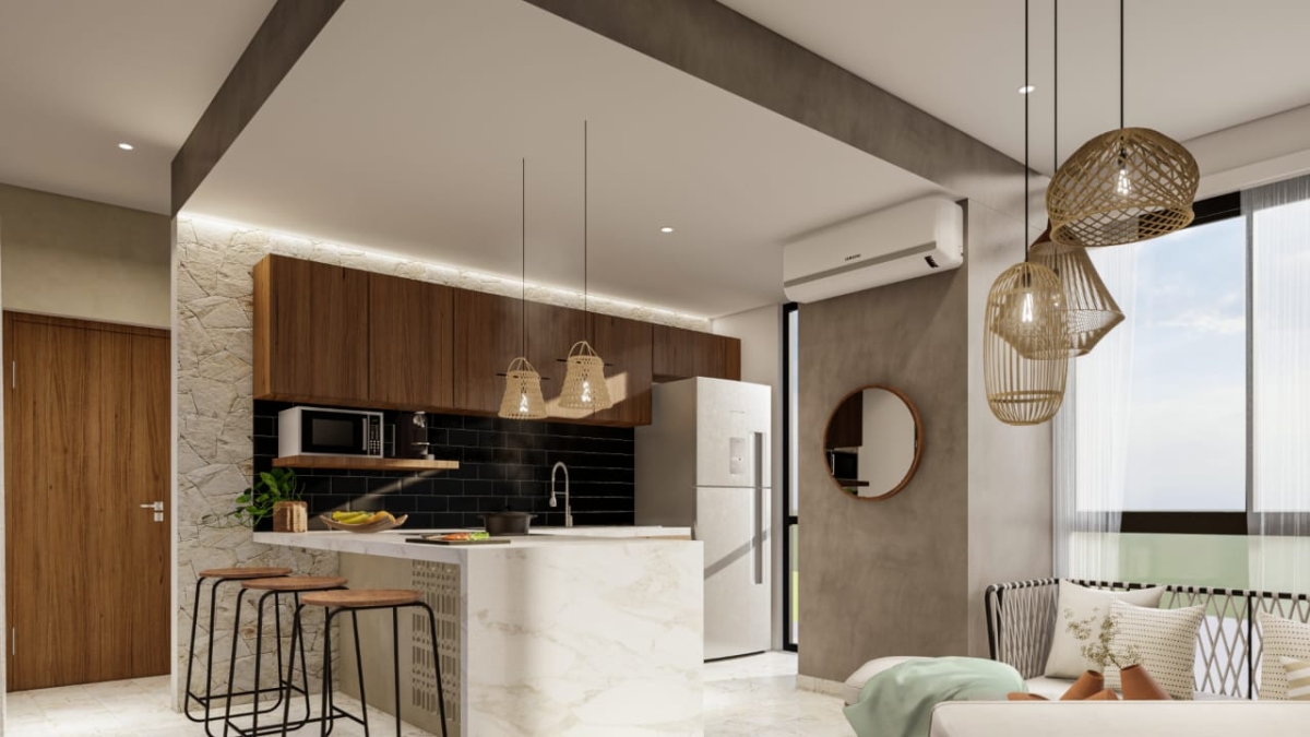 Luxury studio surrounded by green areas for sale in Tulum