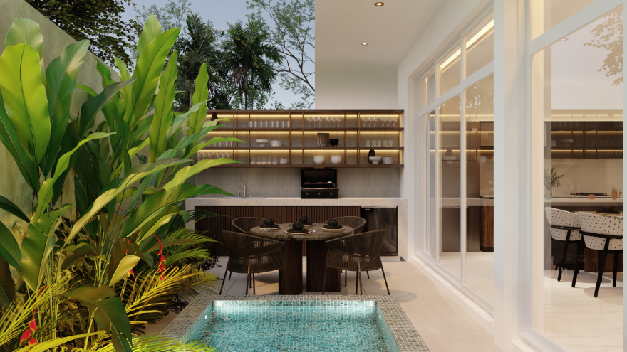 Ocean view apartment with beach club,  bocce ball , for sale Chicxulub Puerto, Merida