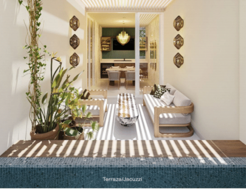 Ocean view apartment with beach club,  bocce ball , for sale Chicxulub Puerto, Merida