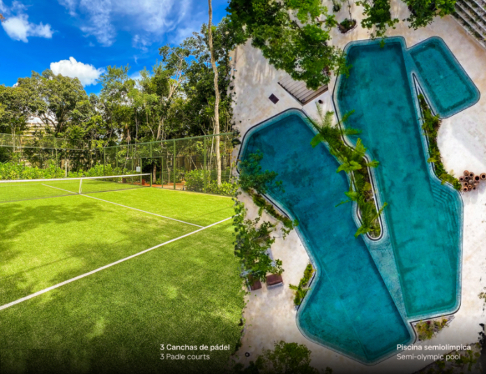 Outdoor lifestyle, 2 terraces, private pool, luxury finishes, private bedroom, pre-construction for sale Aldea Zama, Tulum.