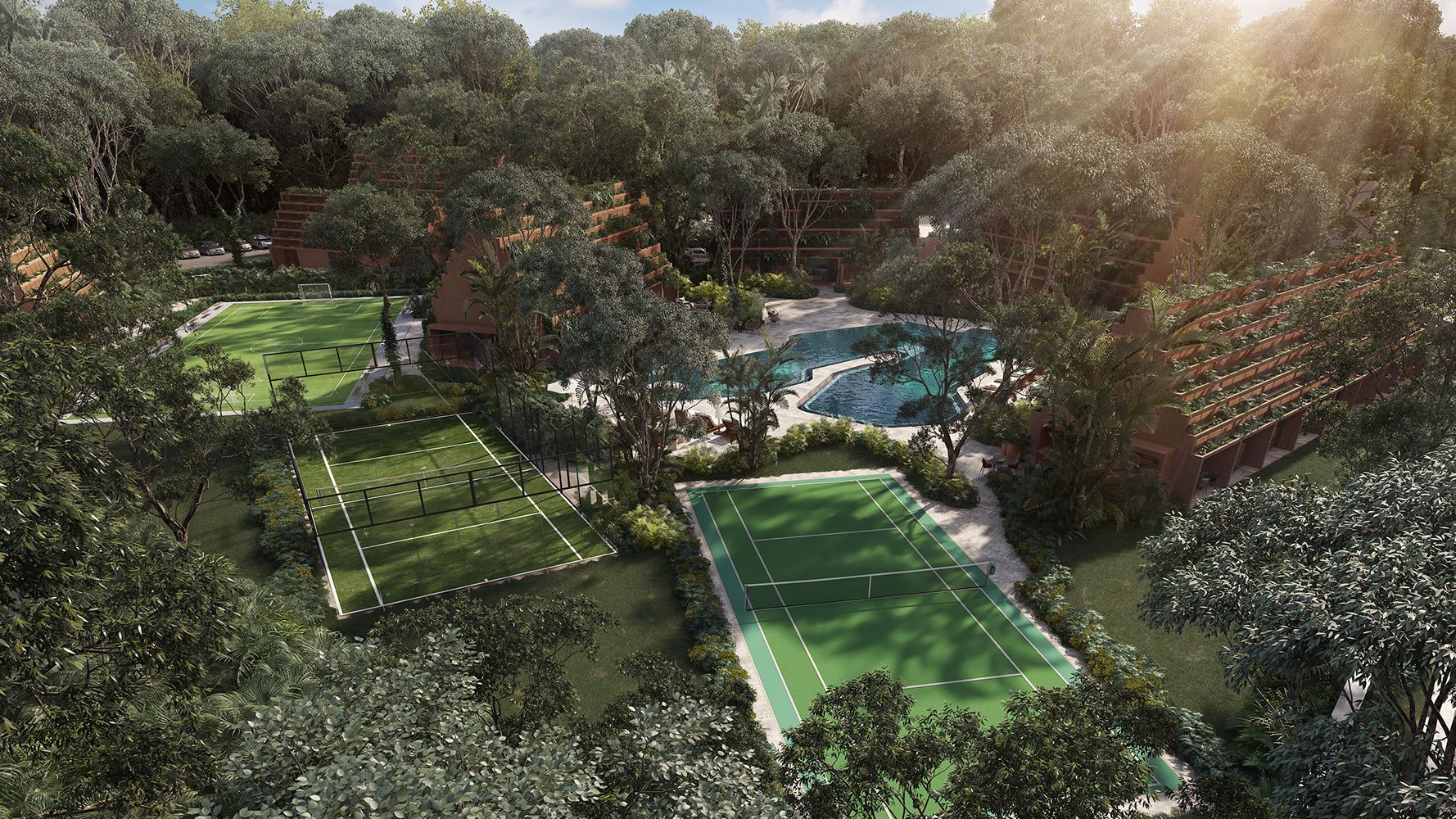 Outdoor lifestyle, 2 terraces, private pool, luxury finishes, private bedroom, pre-construction for sale Aldea Zama, Tulum.