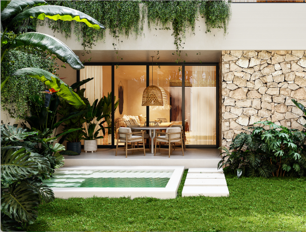 Casa luminosa con piscina privada, de dos niveles, adem&aacute;s de terraza, 139 m2 de patio, bar, bodega