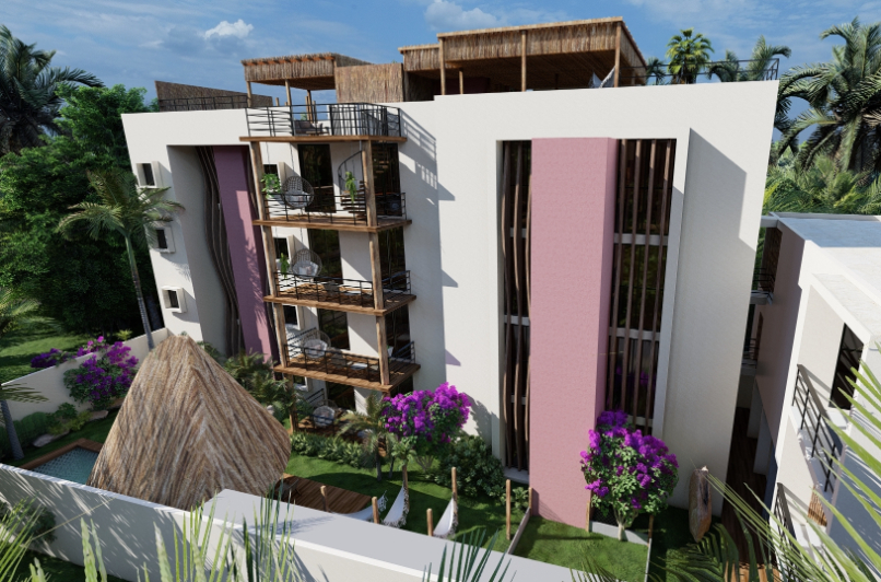 Penthouse with private Jacuzzi, near the beach, room &amp; pool service, fire pit, playground for children, hammock area, surrounded by green, 1
