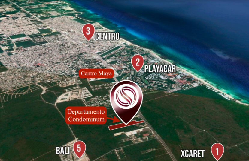 Penthouse con jacuzzi, coworking, en venta, Playa del Carmen.&nbsp;