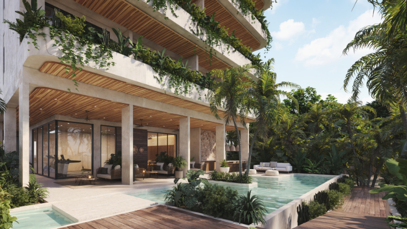 Condominium with luxury amenities, for sale, beachfront, Puerto Morelos.