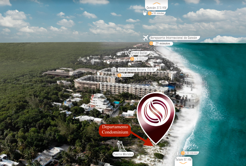 Penthouse facing the sea, 3 jacuzzis, lock off system, private beach, gym, pet area, and more pre-construction, Puerto Morelos for sale