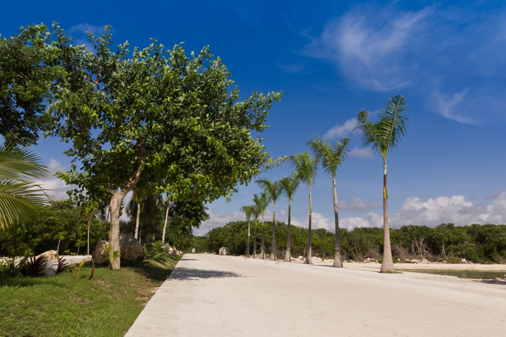 Land in gated community,  with access to the sea, marina and golf course, amenities for your family, for sale Puerto Aventuras.