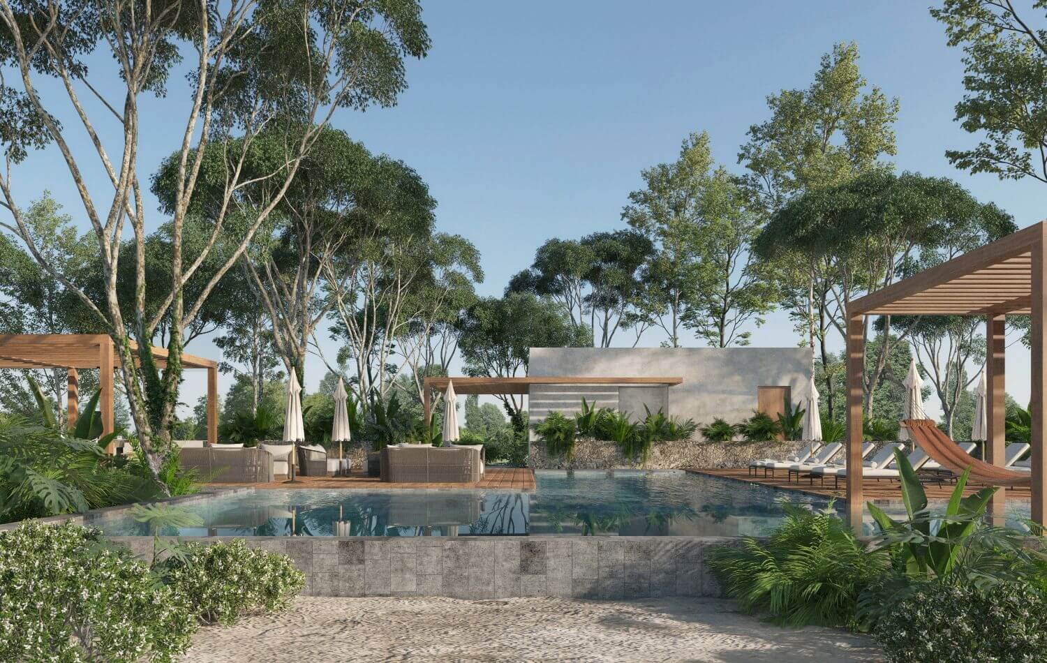 Land Gated community , beach access, clubhouse with amenities, bike path to the beach courts, lot for sale Tulum