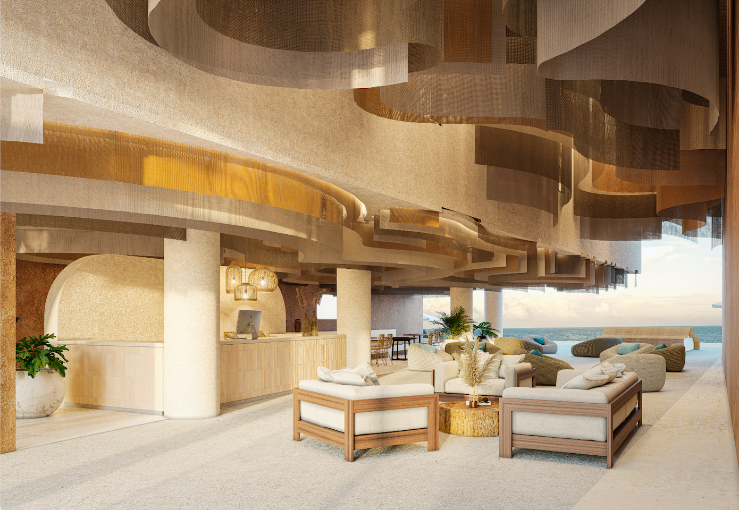 Apartment with common terrace overlooking the sea, barbecue area and pool, access to the beach, pre-construction, for sale Tankah Bay Tulum.