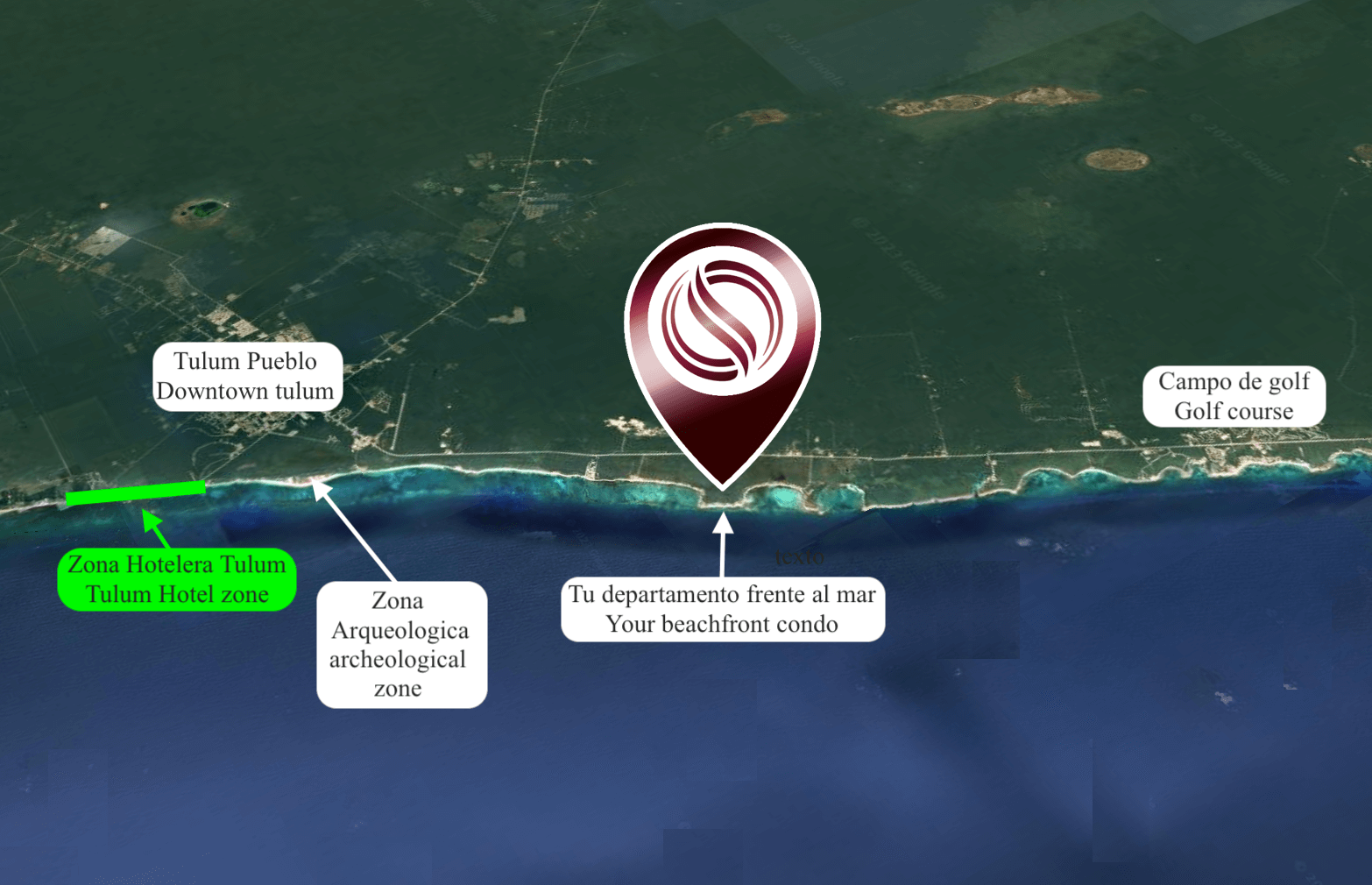 Apartment with common terrace overlooking the sea, barbecue area and pool, access to the beach, pre-construction, for sale Tankah Bay Tulum.