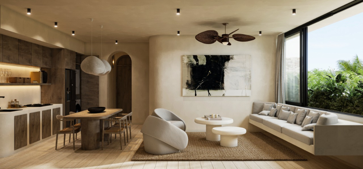 Condo near to the beach for sale, ground floor, pool access, Tulum 101, Tulum