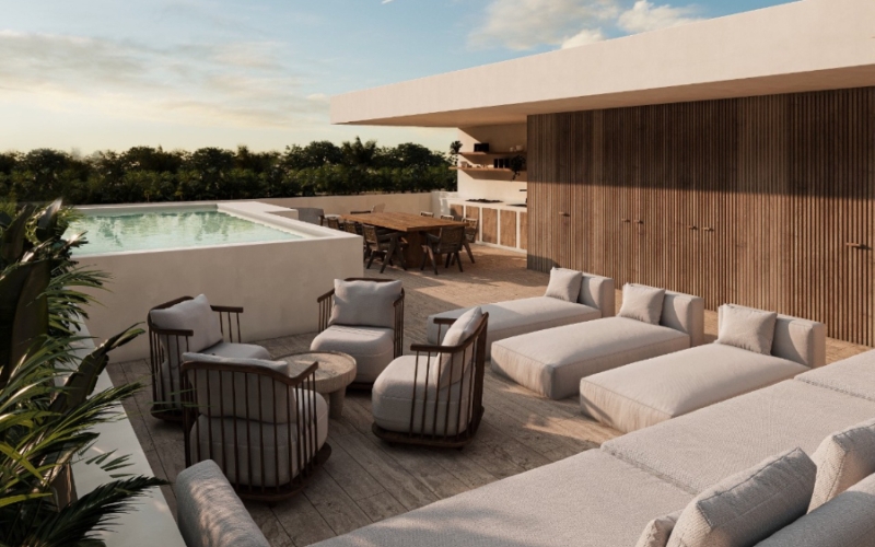 Penthouse near the sea, lock off system, sky pool, coworking, pre-construction, for sale Tankah, Tulum.