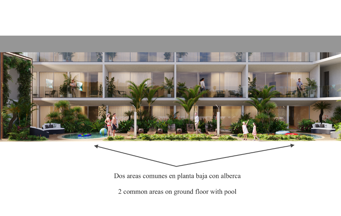 Estudio con rooftop com&uacute;n, en venta, Centro, Playa del Carmen